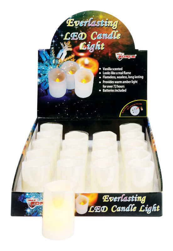 DIAMOND VISIONS - Diamond Visions Beige Vanilla Scent Votive Flameless Candle - Case of 20
