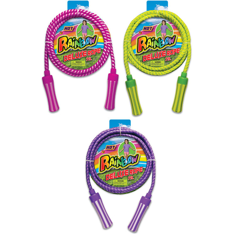 RAINBOW - Rainbow Jump Rope Plastic/Rope Assorted 1 pc - Case of 24