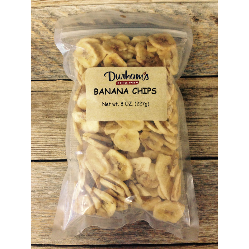 DURHAMS - Durhams Dried Banana Chips 8 oz Bagged - Case of 12