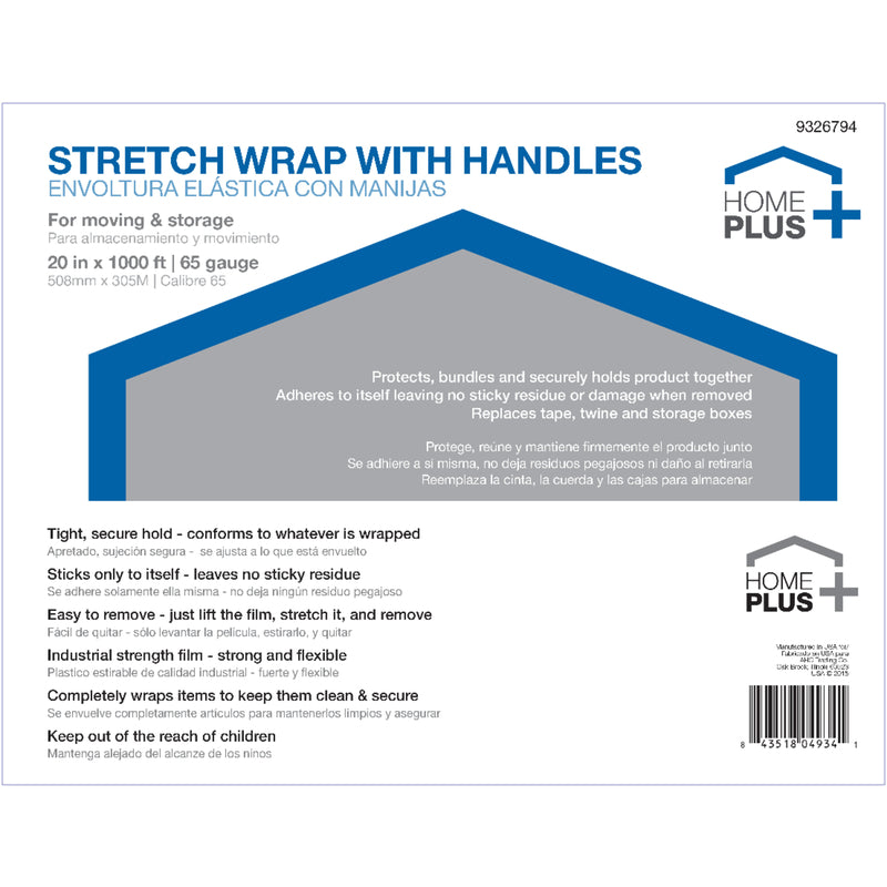 HOME PLUS - Home Plus 20 in. W X 1000 ft. L Stretch Film