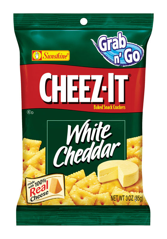 CHEEZ-IT - Cheez-It White Cheddar Crackers 3 oz Pegged - Case of 6