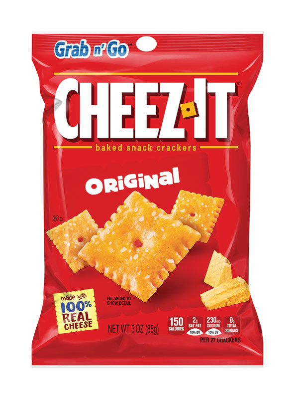 CHEEZ-IT - Cheez-It Grab n' Go Original Crackers 3 oz Pegged - Case of 6