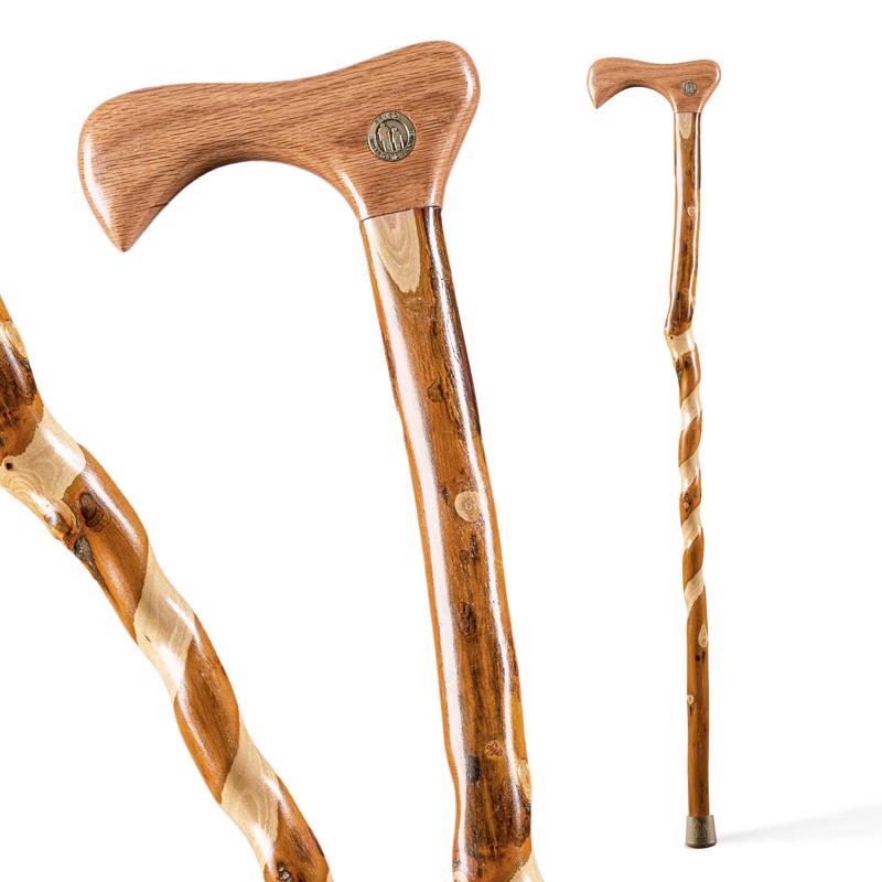 BRAZOS WALKING STICKS - Brazos Walking Sticks 37 in. Brown Hickory Cane