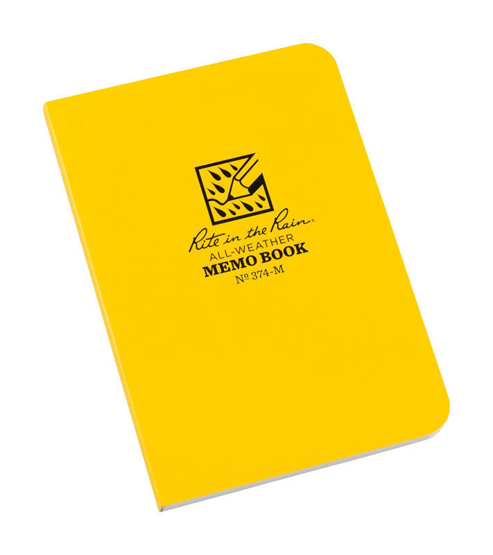 RITE IN THE RAIN - Rite in the Rain 3-1/2 in. W X 5 in. L Perfect Bound Yellow Memo Book - Case of 6