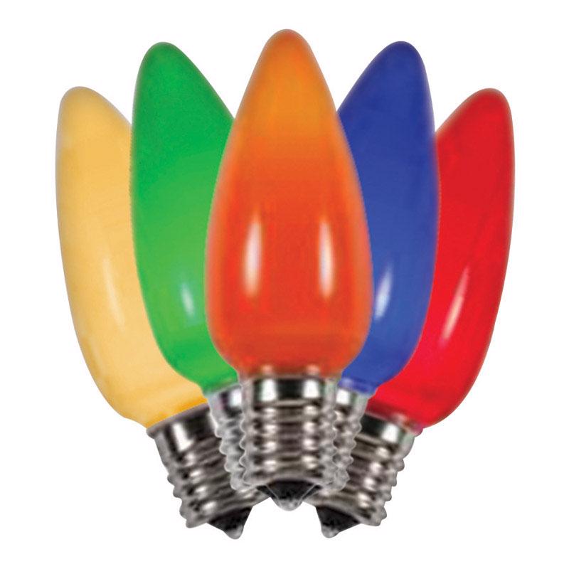 HOLIDAY BRIGHT LIGHTS - Holiday Bright Lights LED C9 Multicolored 25 ct Replacement Christmas Light Bulbs [BU25LEDSC9-OMUA]