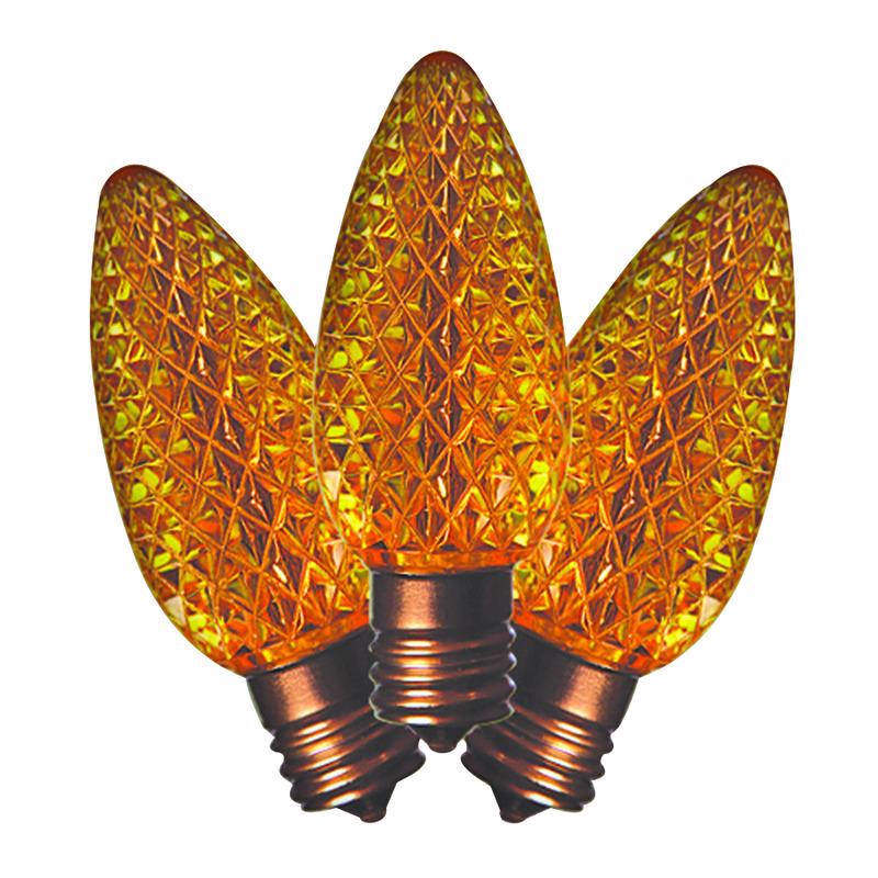 HOLIDAY BRIGHT LIGHTS - Holiday Bright Lights LED C9 Yellow 25 ct Replacement Christmas Light Bulbs