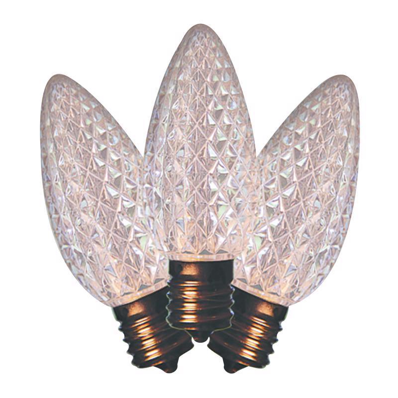 HOLIDAY BRIGHT LIGHTS - Holiday Bright Lights LED C9 Pure White 25 ct Replacement Christmas Light Bulbs [BU25LEDFC9-TPWA]