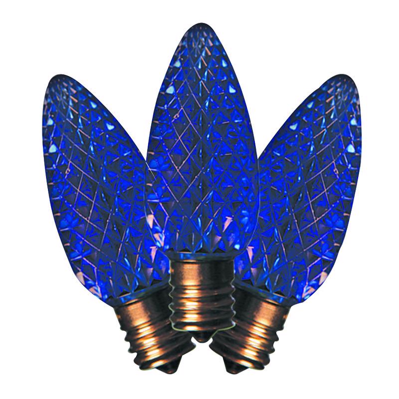 HOLIDAY BRIGHT LIGHTS - Holiday Bright Lights LED C9 Blue 25 ct Replacement Christmas Light Bulbs [BU25LEDFC9-TBLA]