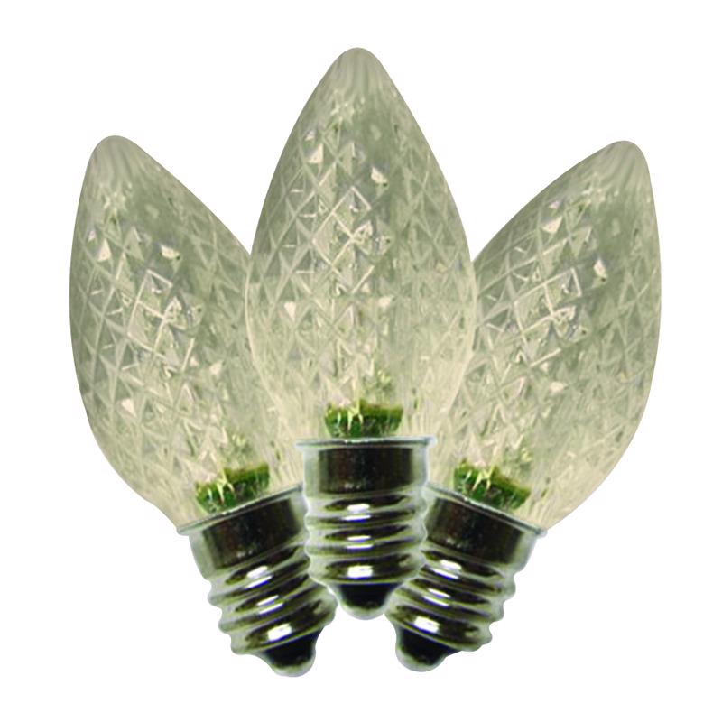 HOLIDAY BRIGHT LIGHTS - Holiday Bright Lights LED C7 Warm White 25 ct Replacement Christmas Light Bulbs [BU25LEDFC7-TWWA]