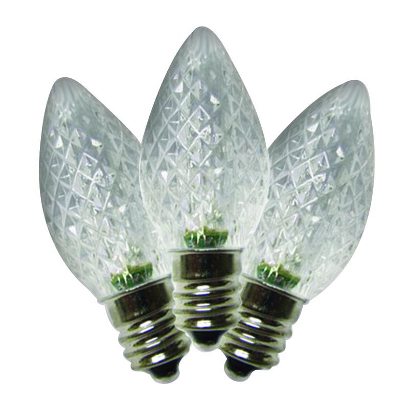 HOLIDAY BRIGHT LIGHTS - Holiday Bright Lights LED C7 Pure White 25 ct Replacement Christmas Light Bulbs [BU25LEDFC7-TPWA]