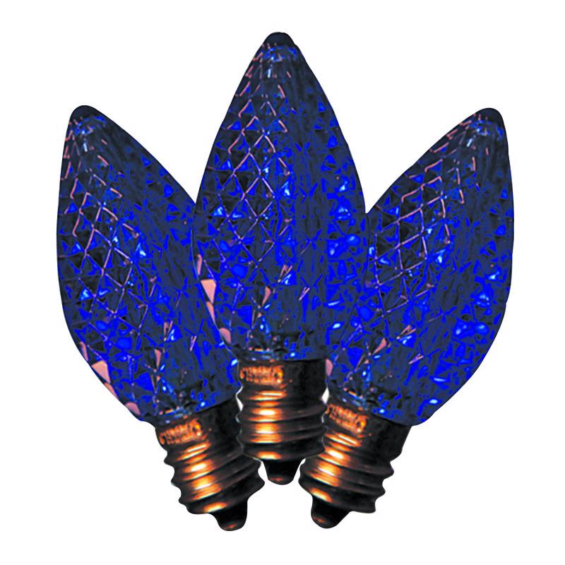 HOLIDAY BRIGHT LIGHTS - Holiday Bright Lights LED C7 Blue 25 ct Replacement Christmas Light Bulbs