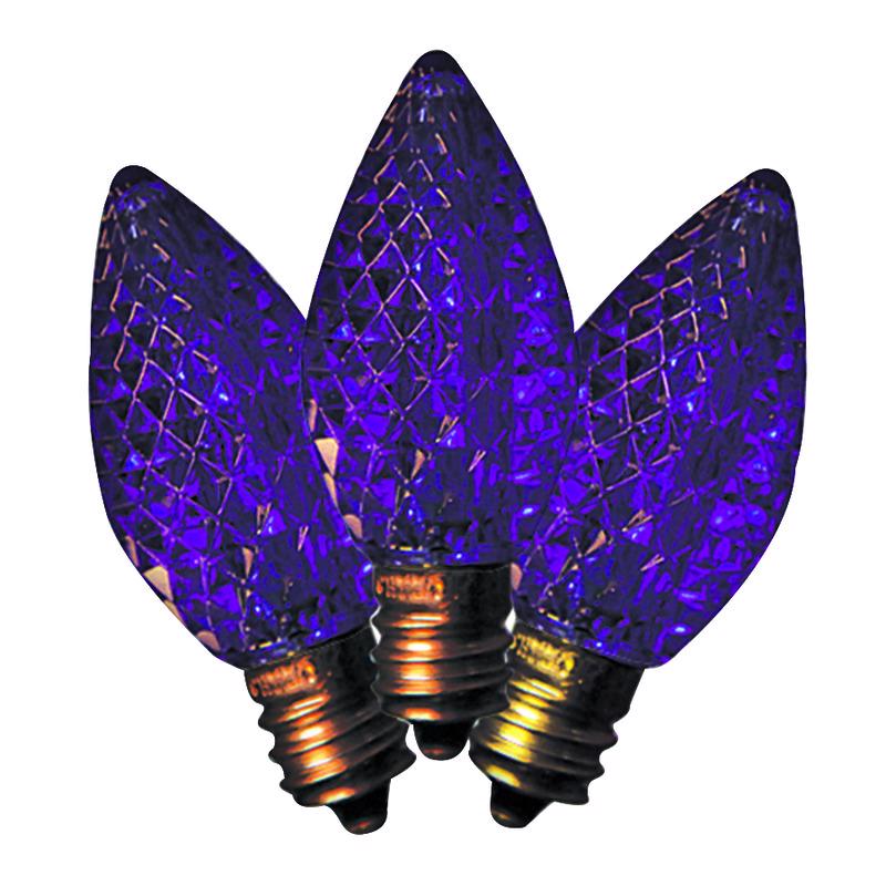 HOLIDAY BRIGHT LIGHTS - Holiday Bright Lights LED C7 Purple 25 ct Replacement Christmas Light Bulbs