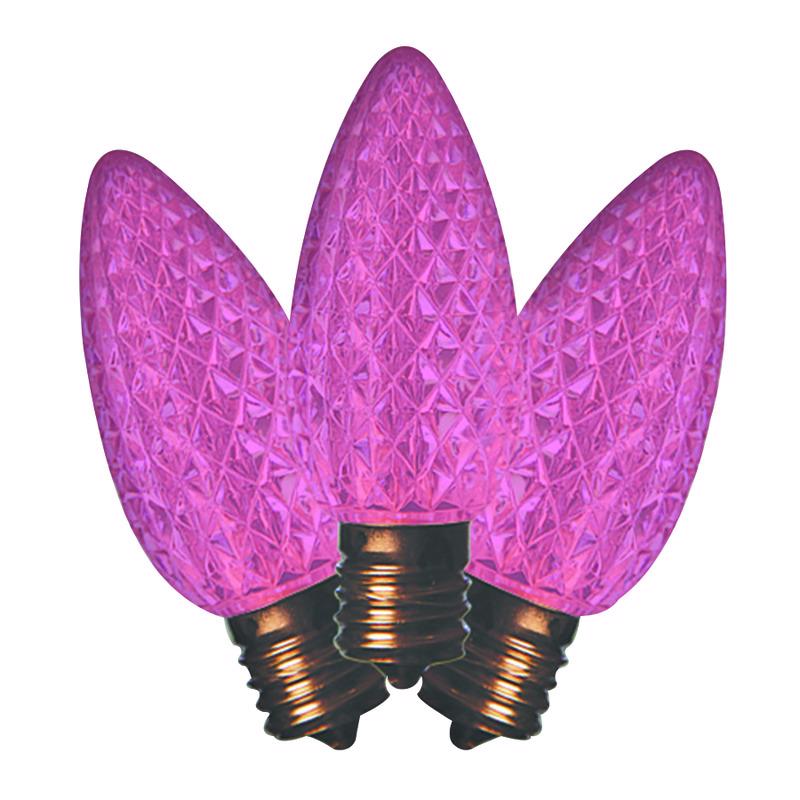 HOLIDAY BRIGHT LIGHTS - Holiday Bright Lights LED C9 Pink 25 ct Replacement Christmas Light Bulbs