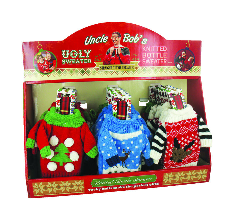 UNCLE BOB'S - Uncle Bob's Christmas Ugly Bottle Sweater Polyester 1 pk - Case of 24