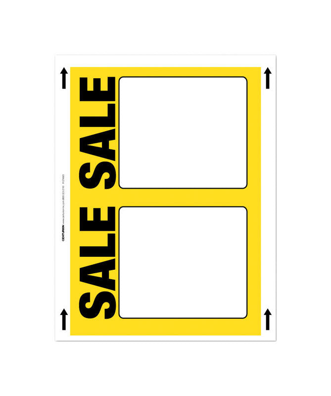 CENTURION - 11 in. H X 8.5 in. W Sale Sign Card Stock [7062500]