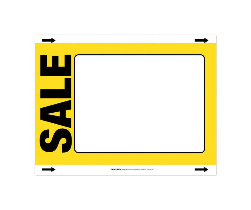 CENTURION - 11 in. H X 8.5 in. W Sale Sign Polyethylene [7061590]