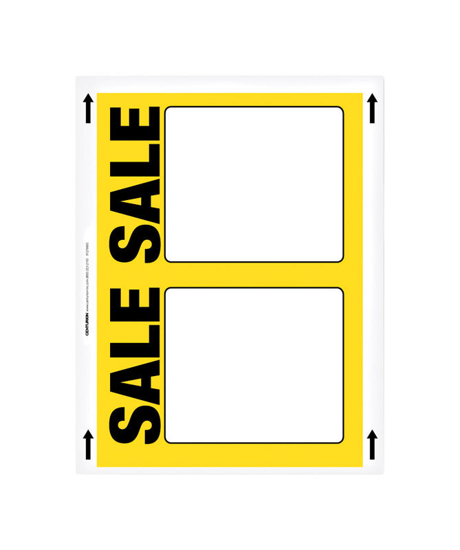 CENTURION - 11 in. H X 8.5 in. W Sale Sign Polyethylene [7062590]