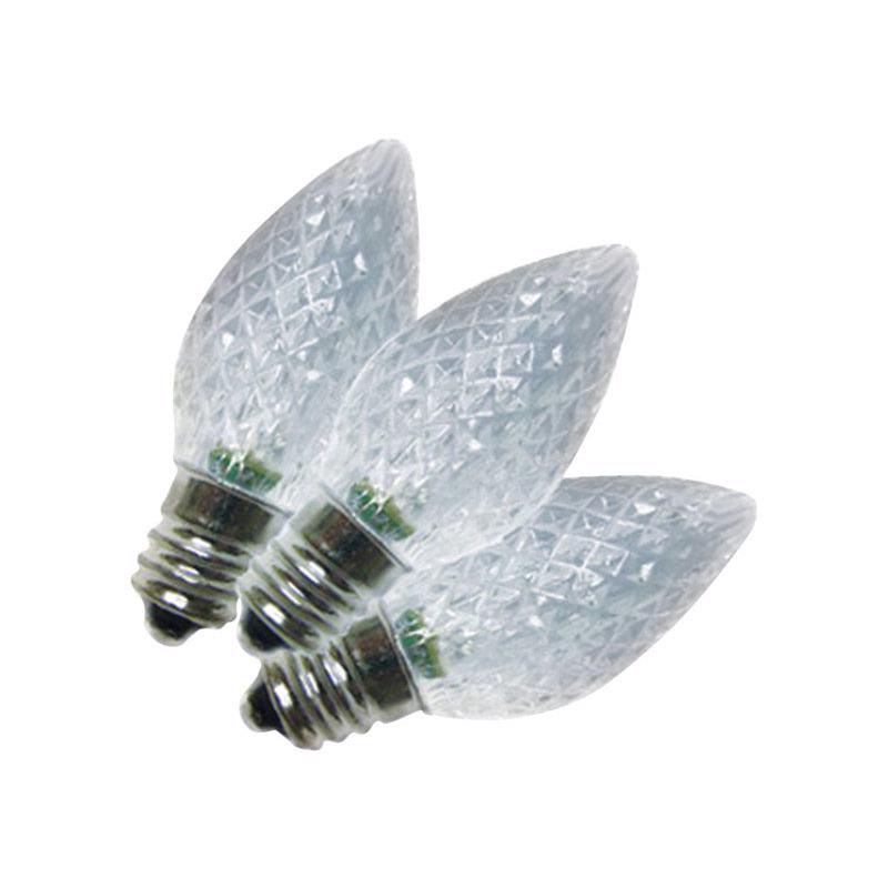 HOLIDAY BRIGHT LIGHTS - Holiday Bright Lights LED C7 Cool White 25 ct Replacement Christmas Light Bulbs