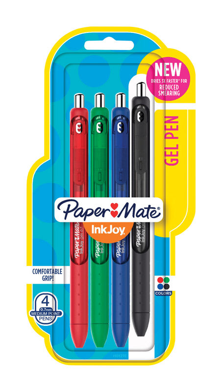PAPER MATE - Paper Mate Ink Joy Assorted Retractable Gel Pen 4 pk - Case of 6