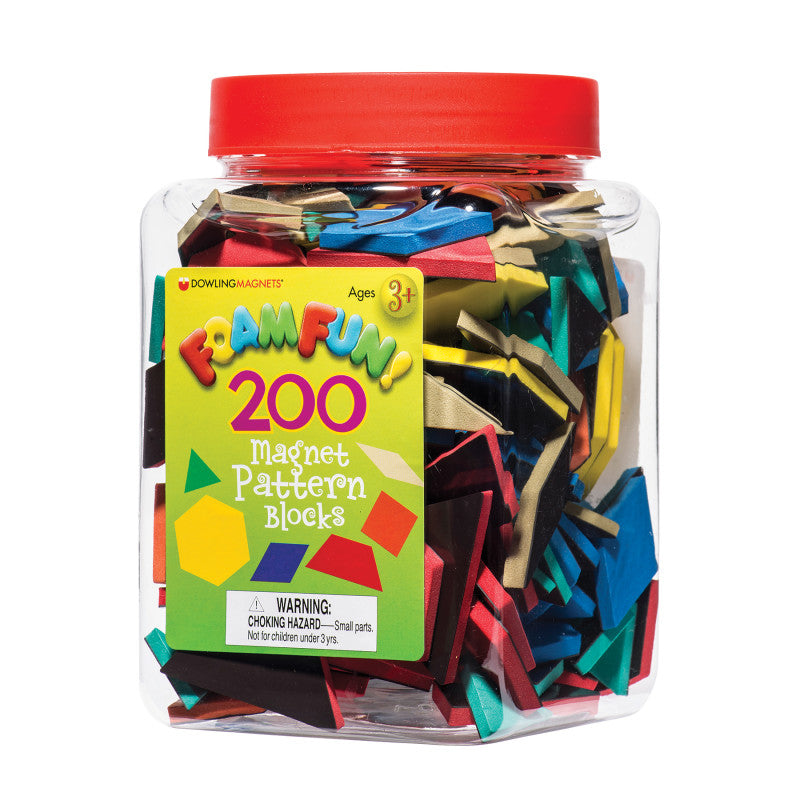 DOWLING MAGNETS - Foam Fun!™ Pattern Block Magnets, Pack of 200
