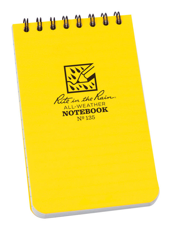 RITE IN THE RAIN - Rite in the Rain 3 in. W X 5 in. L Top-Spiral Notebook - Case of 12