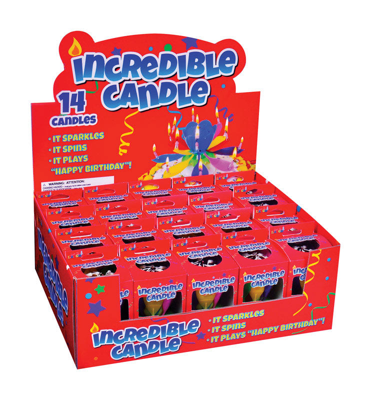 JUST FOR LAUGHS - Just for Laughs Incredible Candle Celebration Birthday Candle Plastic 1 pk - Case of 20