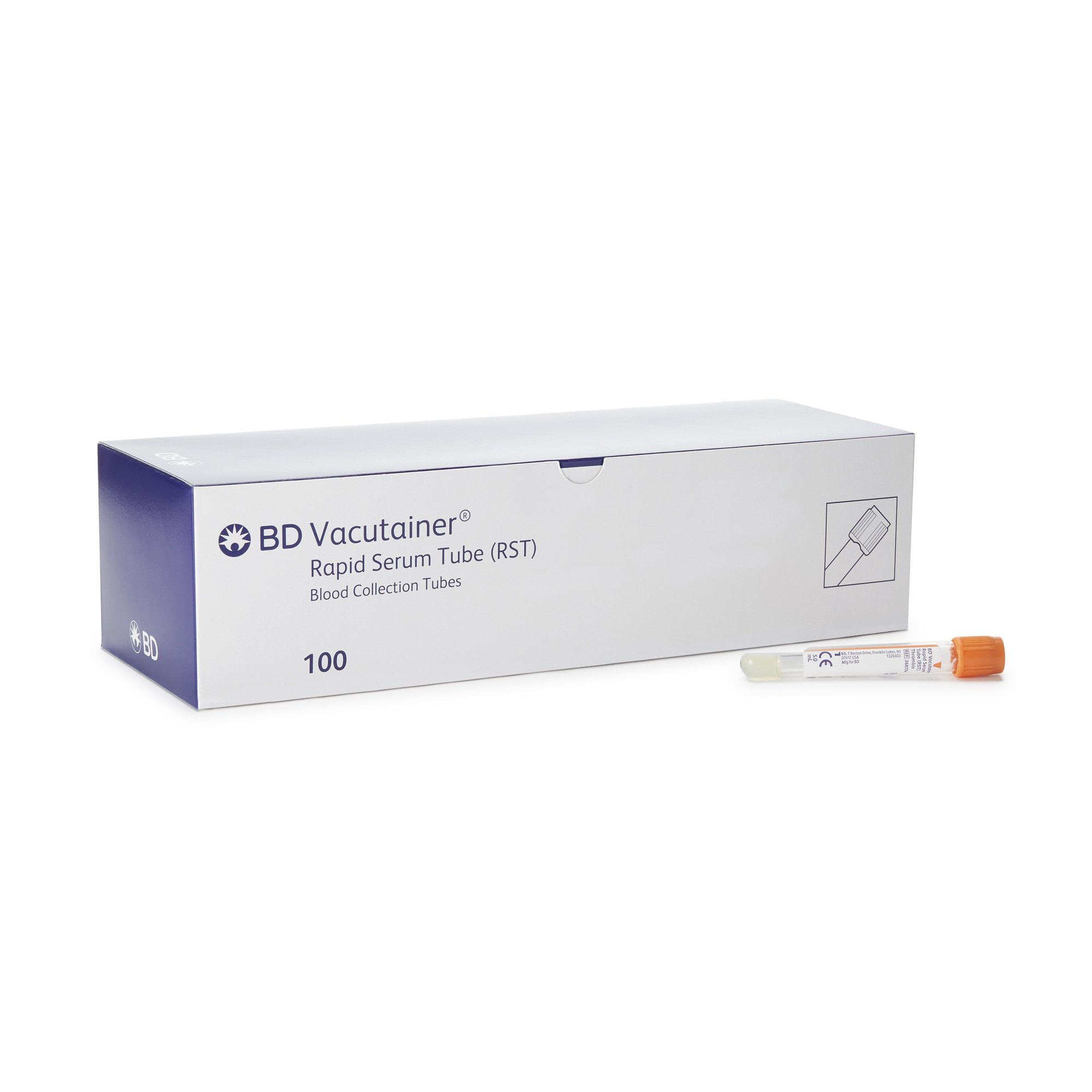 BD - BD Vacutainer® Venous Blood Collection Tube Clot Activator Additive 5 mL BD Hemogard™ Closure Polyethylene Terephthalate (PET) Tube [100/BX]