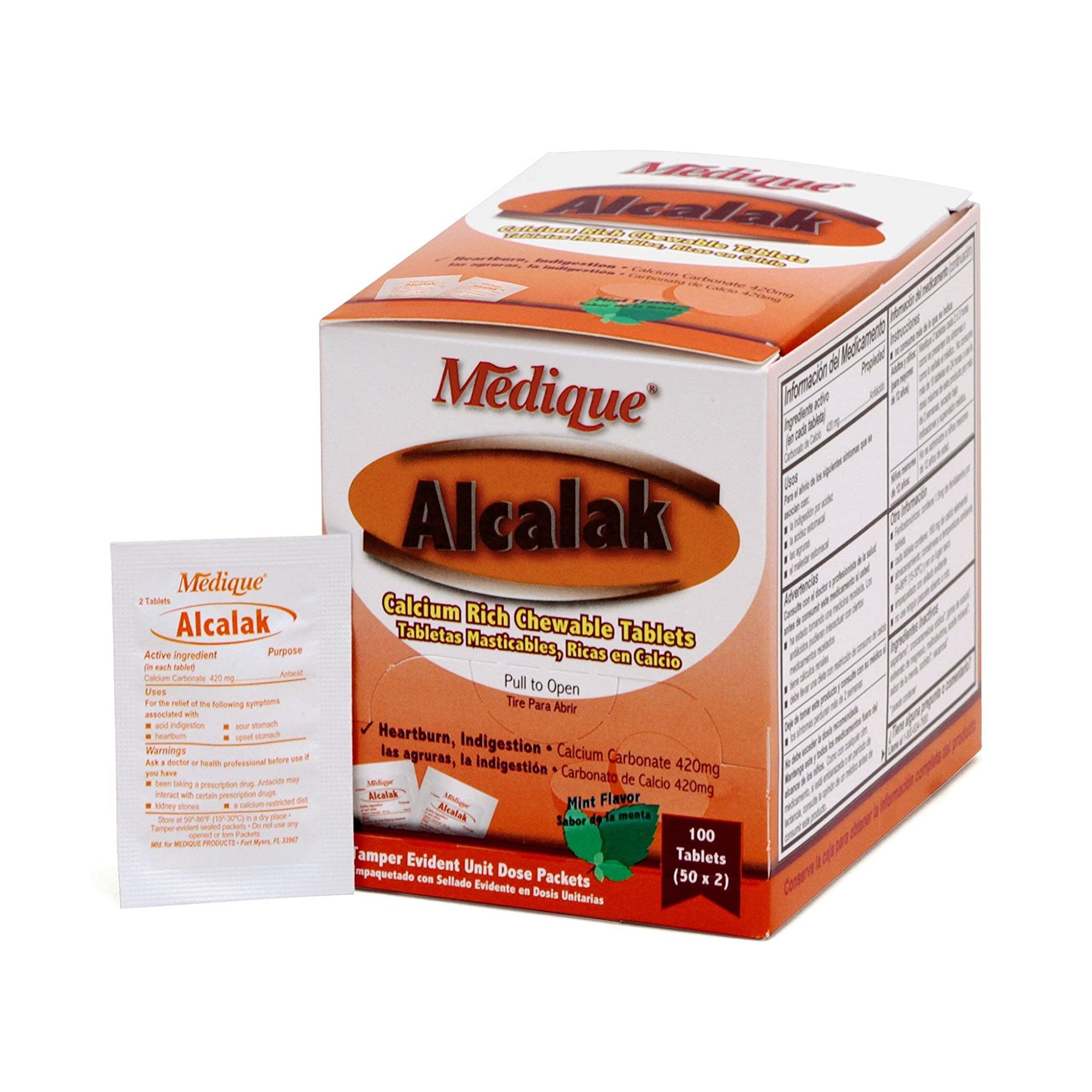 Medique Products - Antacid Alcalak 420 mg Strength Chewable Tablet 500 per Box [500/BX]