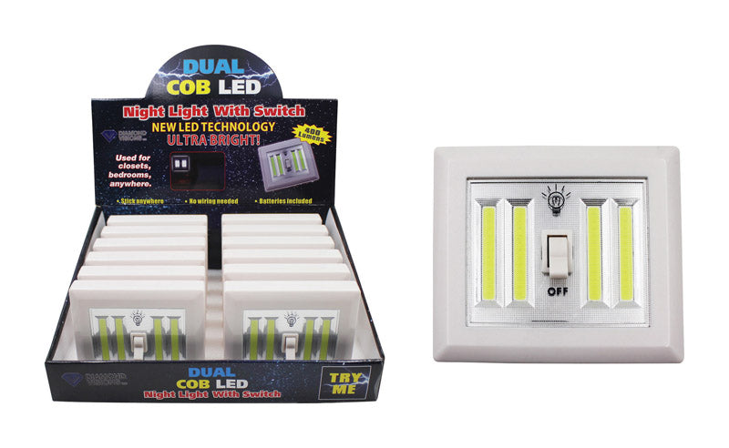 DIAMOND VISIONS - Diamond Visions Manual Battery Powered LED Night Light w/Switch - Case of 12