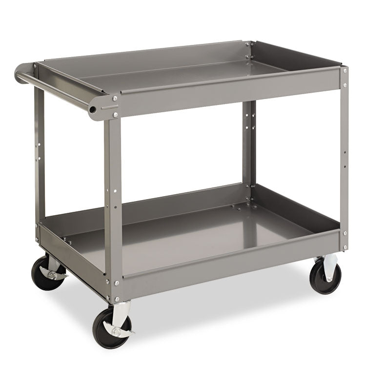 Tennsco - Two-Shelf Metal Cart, Metal, 2 Shelves, 500 lb Capacity, 24" x 36" x 32", Gray