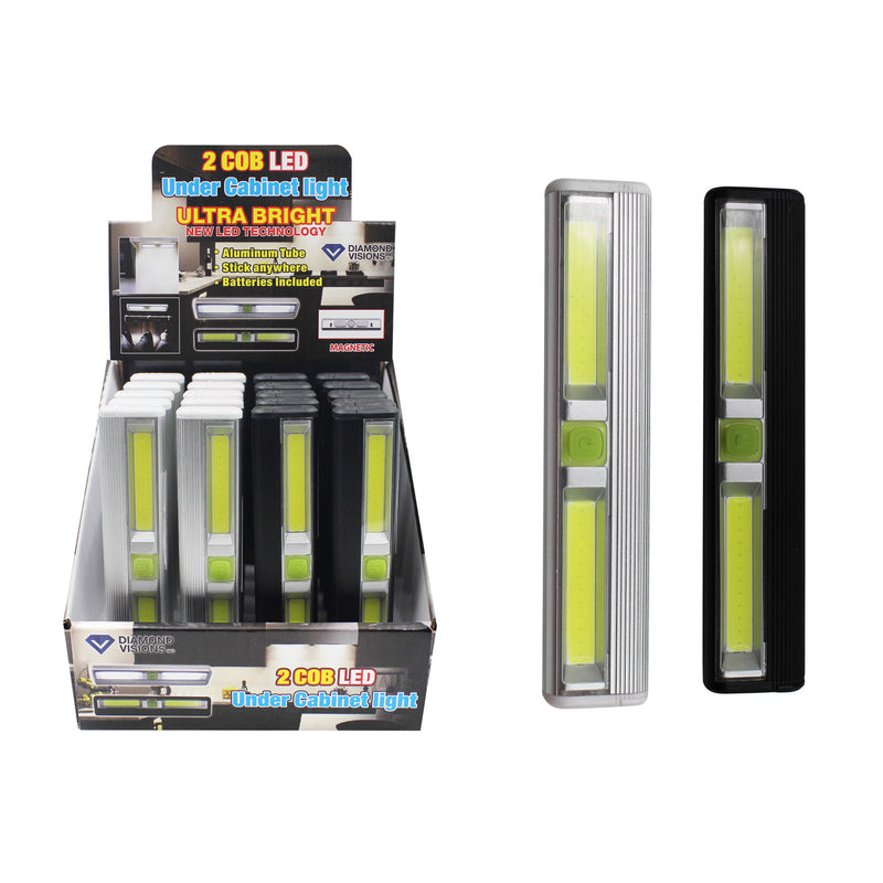 DIAMOND VISIONS - Diamond Visions 7 in. L Assorted Battery Powered COB Under Cabinet Light Strip 200 lm - Case of 20