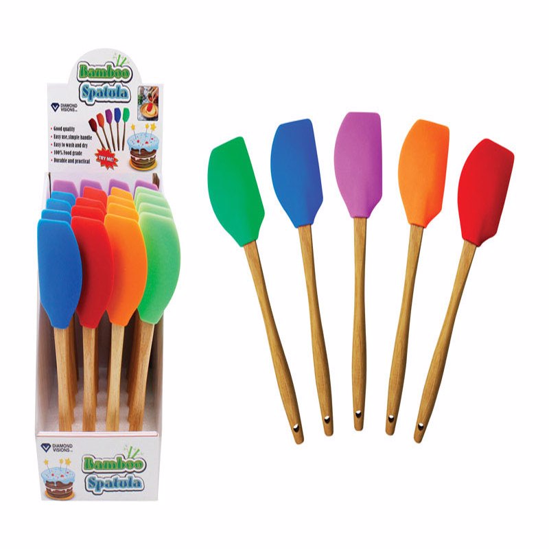 HOME PLUS - Home Plus Assorted Bamboo/Silicone Spatula - Case of 20