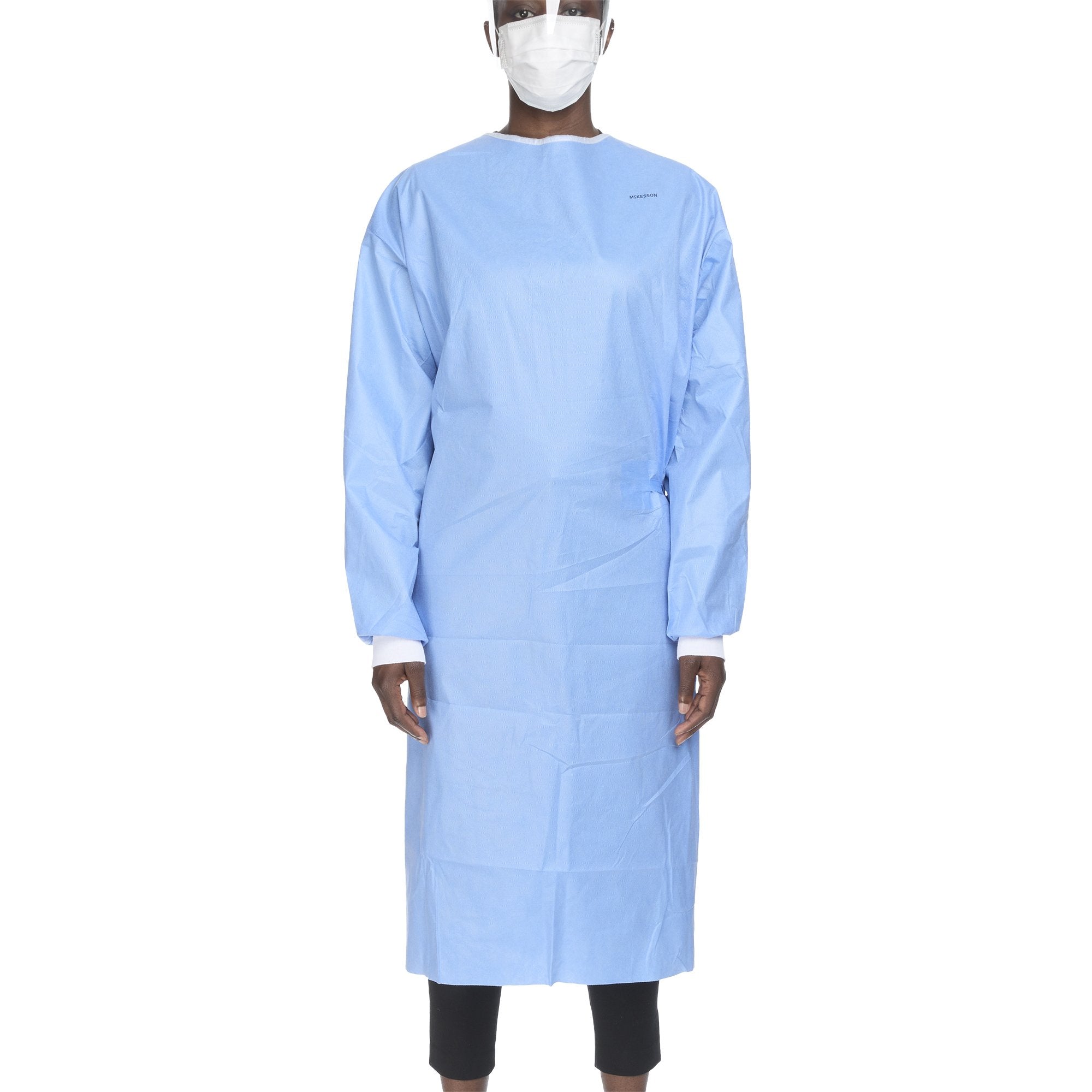 McKesson Brand - Non-Reinforced Surgical Gown with Towel McKesson Medium Blue Sterile AAMI Level 3 Disposable [32/CS]