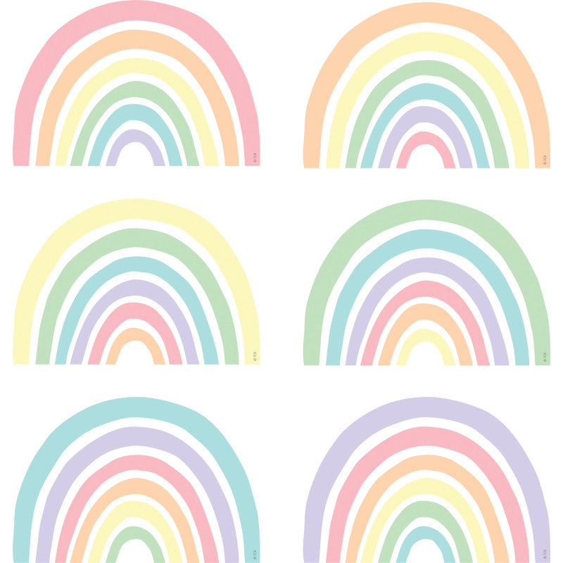 TEACHER CREATED RESOURCES - Pastel Pop Rainbows Accents, 30 Per Pack, 3 Packs