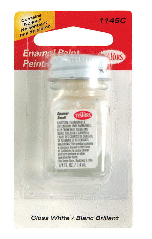 TESTORS - Testors Gloss White Hobby Paint 0.25 oz - Case of 6