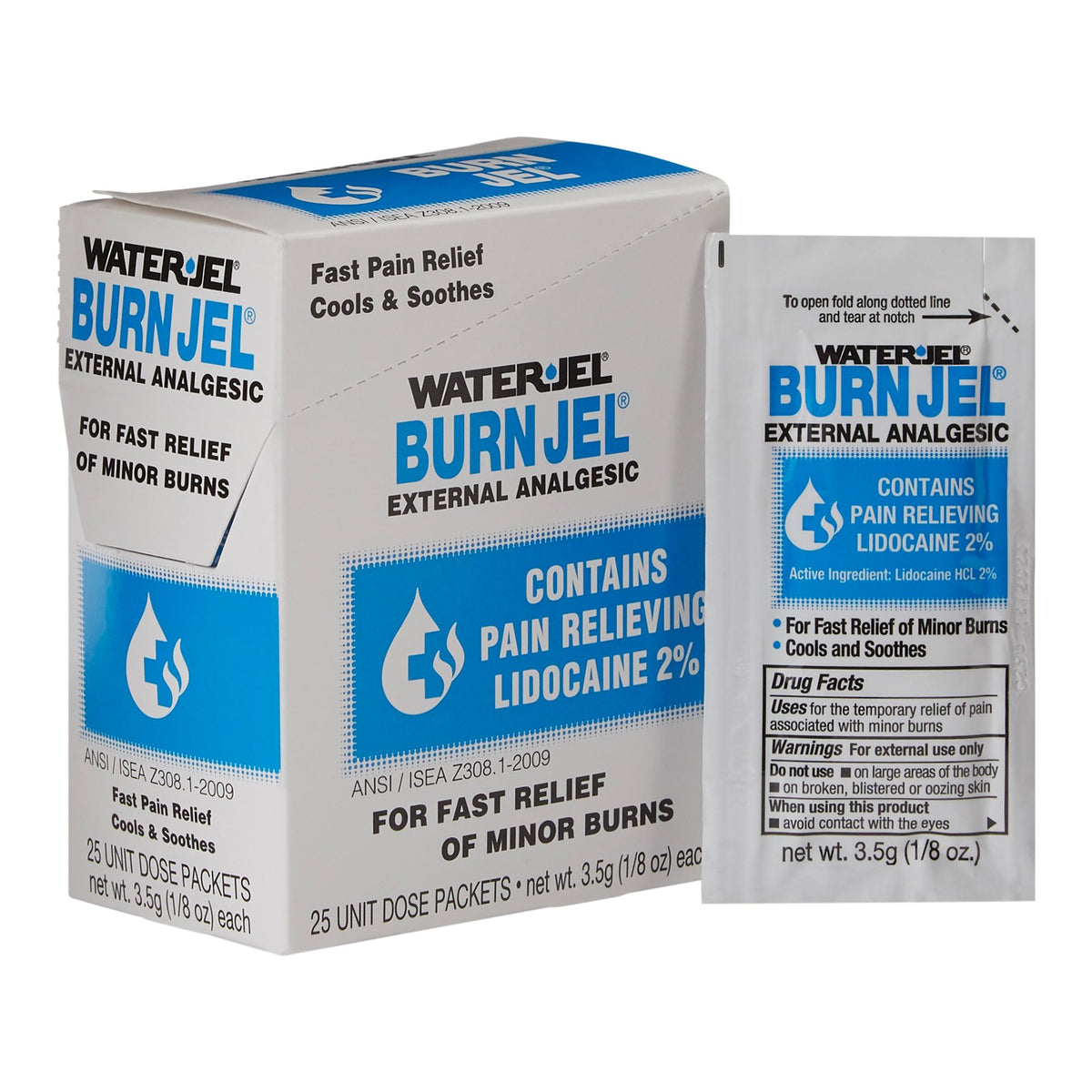 Safeguard US Operating LLC - Burn Relief Water Jel® Burn Jel® Topical Gel 3.5 Gram Individual Packet [25/BX]