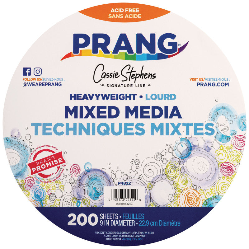 Heavyweight Mixed Media Paper Circles, 9", 200 Sheets