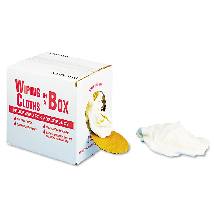 General Supply - Multipurpose Reusable Wiping Cloths, Cotton, 5 lb Box, Assorted Sizes and Colors