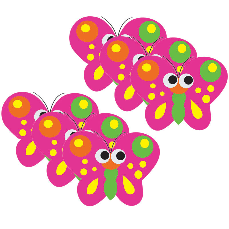 ASHLEY PRODUCTIONS - Magnetic Whiteboard Eraser, Butterfly, Pack of 6