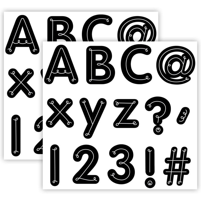 CREATIVE TEACHING PRESS - Core Decor Loop-de-Loop Designer Letters, 206 Pieces Per Pack, 2 Packs
