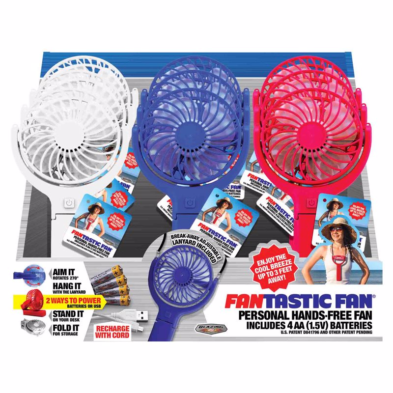 BLAZING LEDZ - Blazing LEDz Fantastic Fan Hands Free Personal Fan Plastic 1 pk - Case of 12