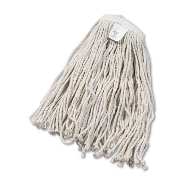 Boardwalk - Cut-End Wet Mop Head, Cotton, White, #20, 12/Carton