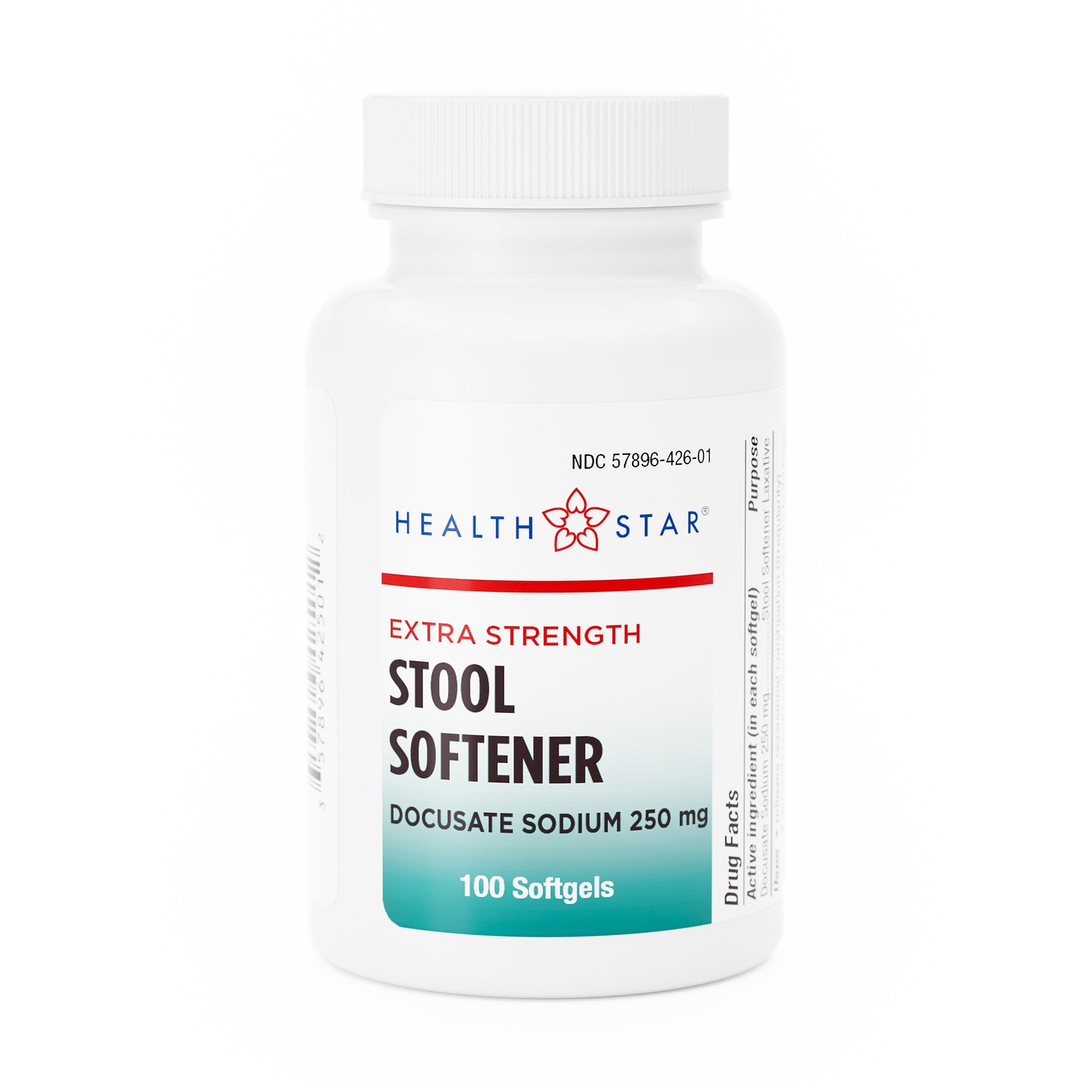 Geri-Care - Stool Softener Geri-Care HealthStar Softgel 100 per Bottle 250 mg Strength Docusate Sodium [1/BT]