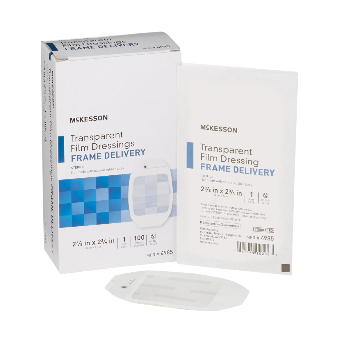 McKesson Brand - Transparent Film Dressing McKesson 2-3/8 X 2-3/4 Inch Frame Style Delivery Octagon Sterile [100/BX]