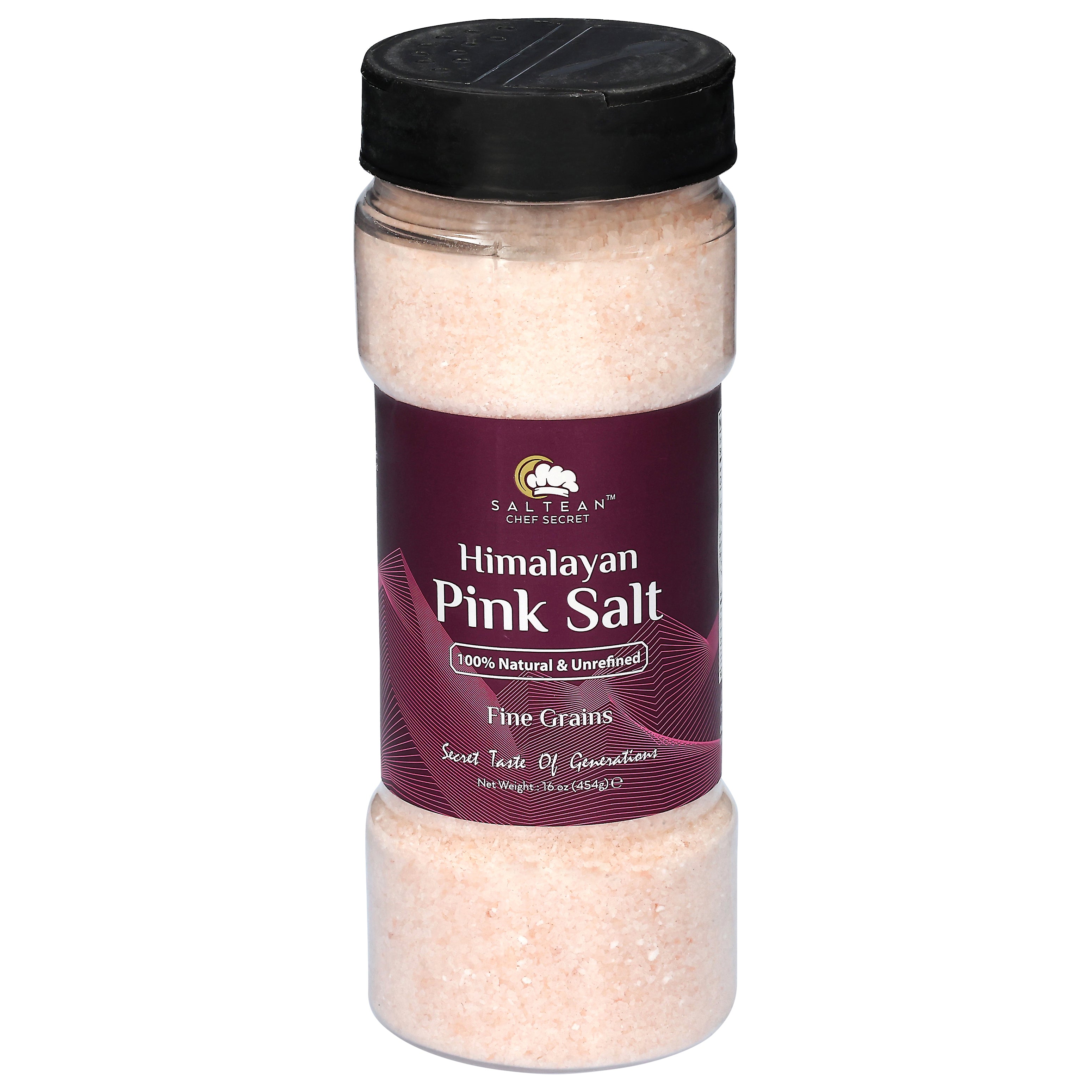 Saltean Fine Grains Himalayan Pink Salt 16 oz - Case of 12