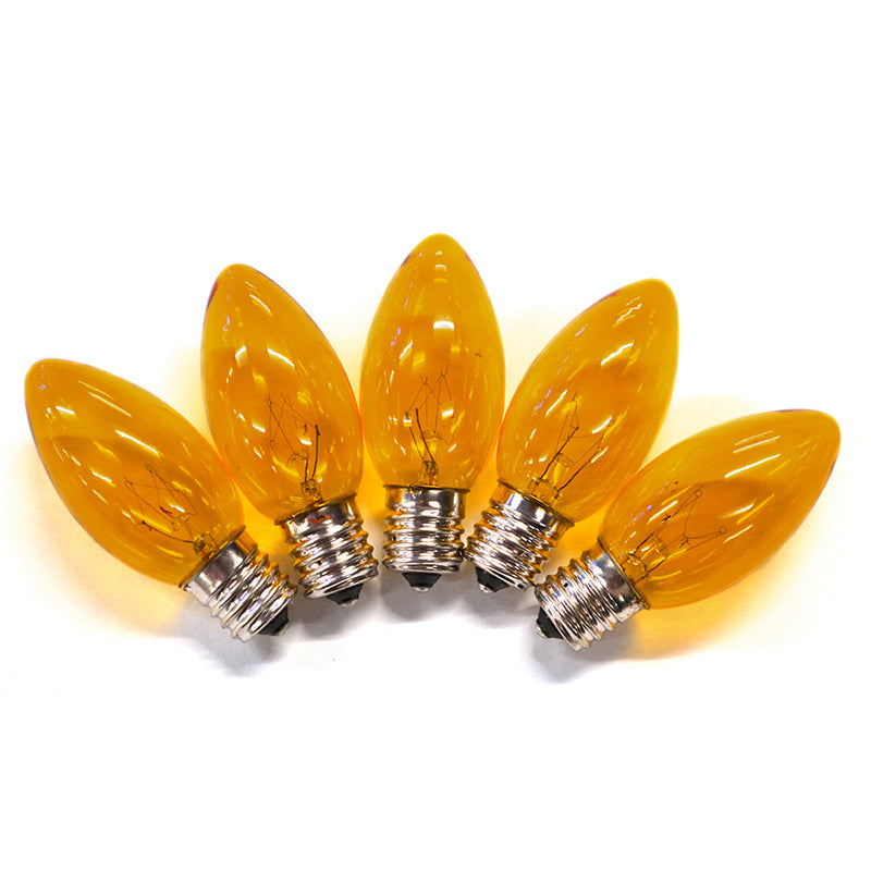 HOLIDAY BRIGHT LIGHTS - Holiday Bright Lights Incandescent C9 Orange 25 ct Replacement Christmas Light Bulbs 0.08 ft.