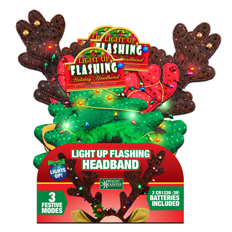 MAGIC SEASONS - Magic Seasons Christmas Holiday Headbands 1 pk - Case of 24