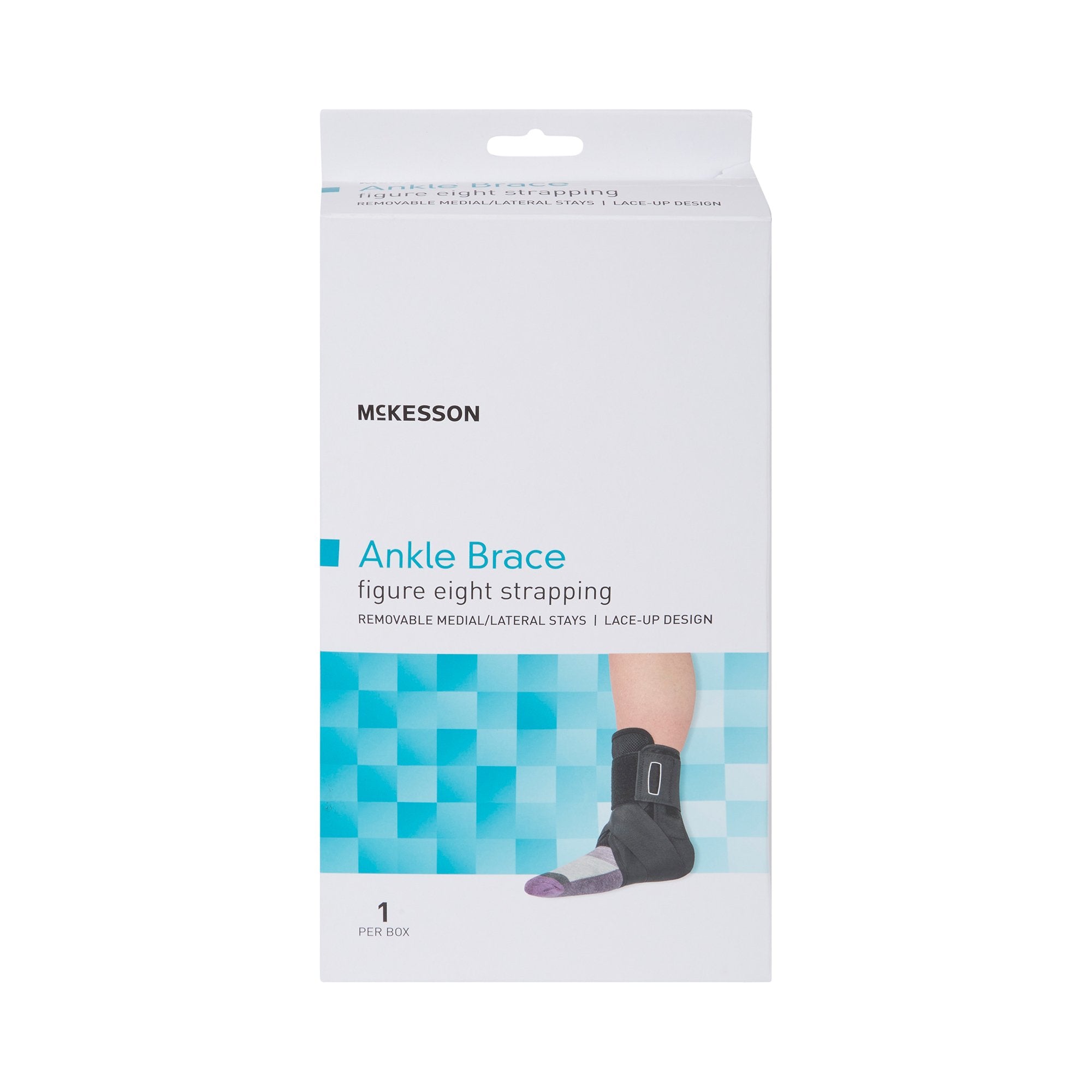 McKesson Brand - Ankle Brace McKesson X-Small Lace-Up / Figure-8 Strap / Hook and Loop Closure Foot [1/EA]