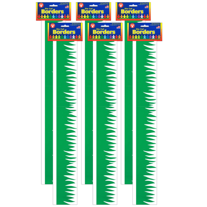 HYGLOSS - Green Grass Border, 36 Feet Per Pack, 6 Packs