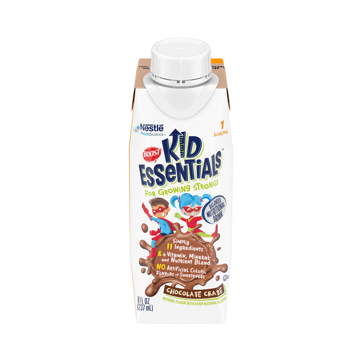 Nestle Healthcare Nutrition - Pediatric Oral Supplement Boost® Kid Essentials™ 1.0 Chocolate Craze Flavor 8 oz. Carton Liquid Vitamins / Minerals [1/EA]
